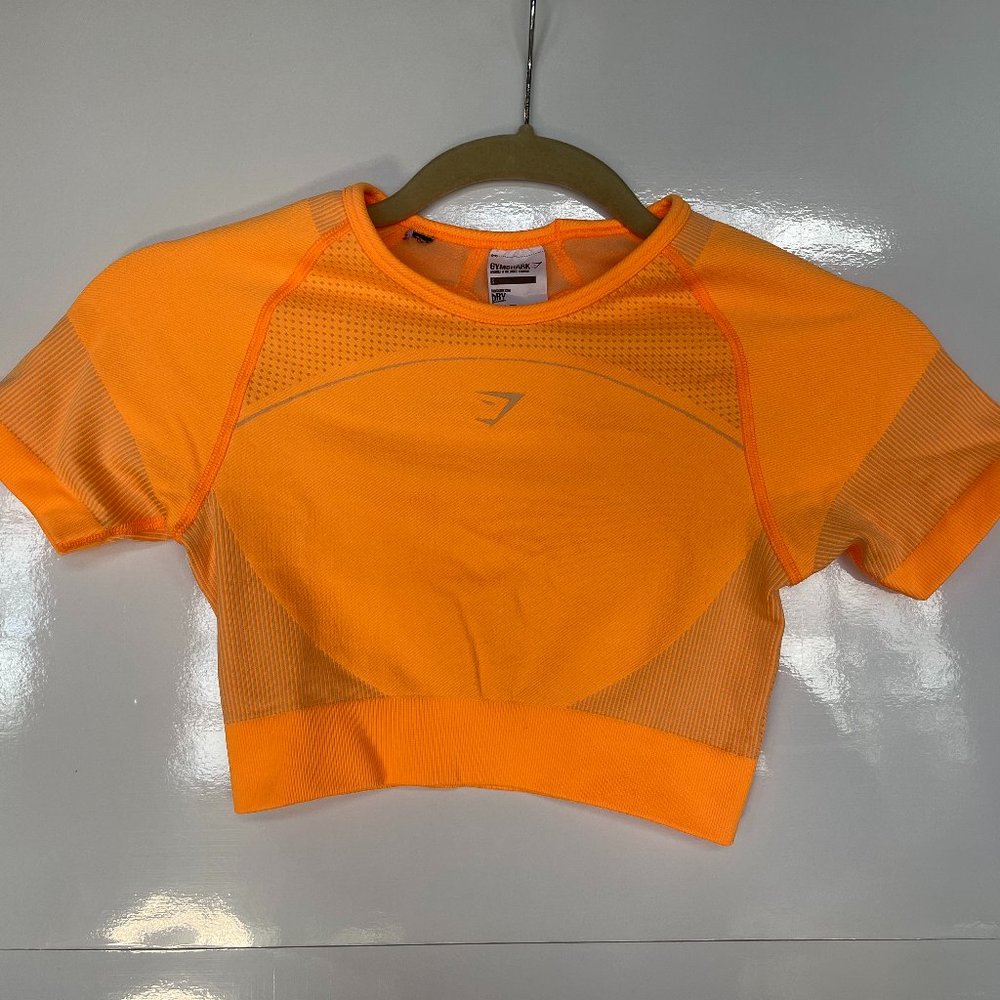 Neon Orange Workout Crop Top